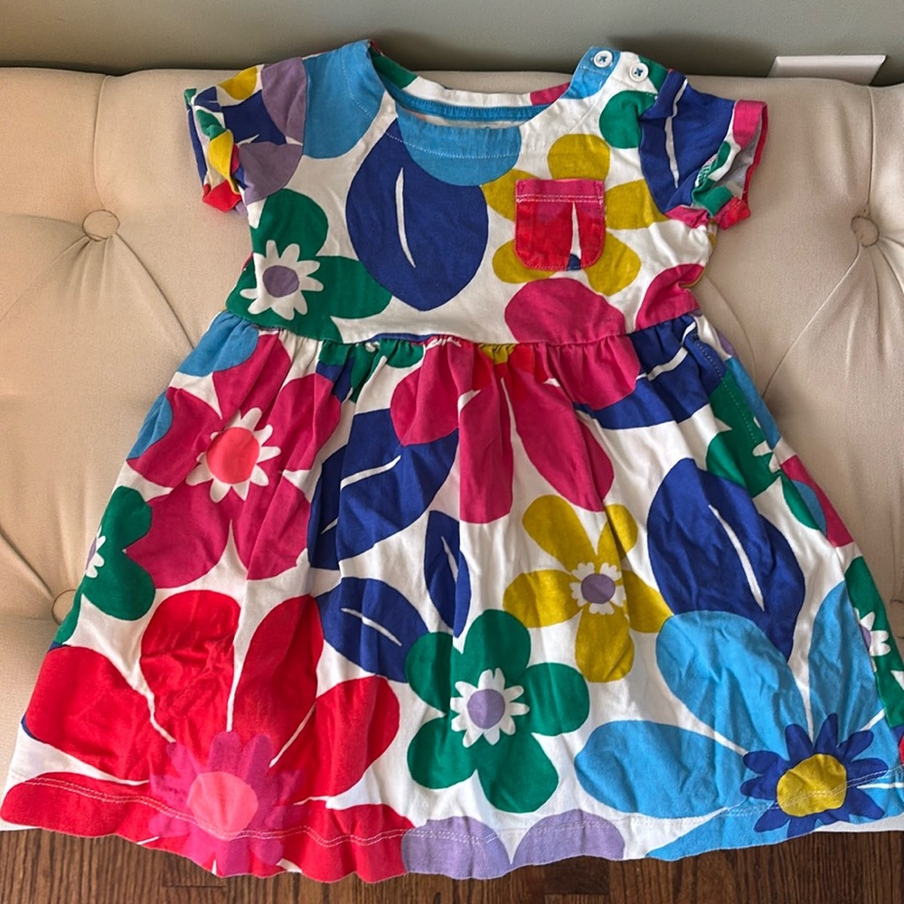 Mini Boden flower dress (3-4 y)